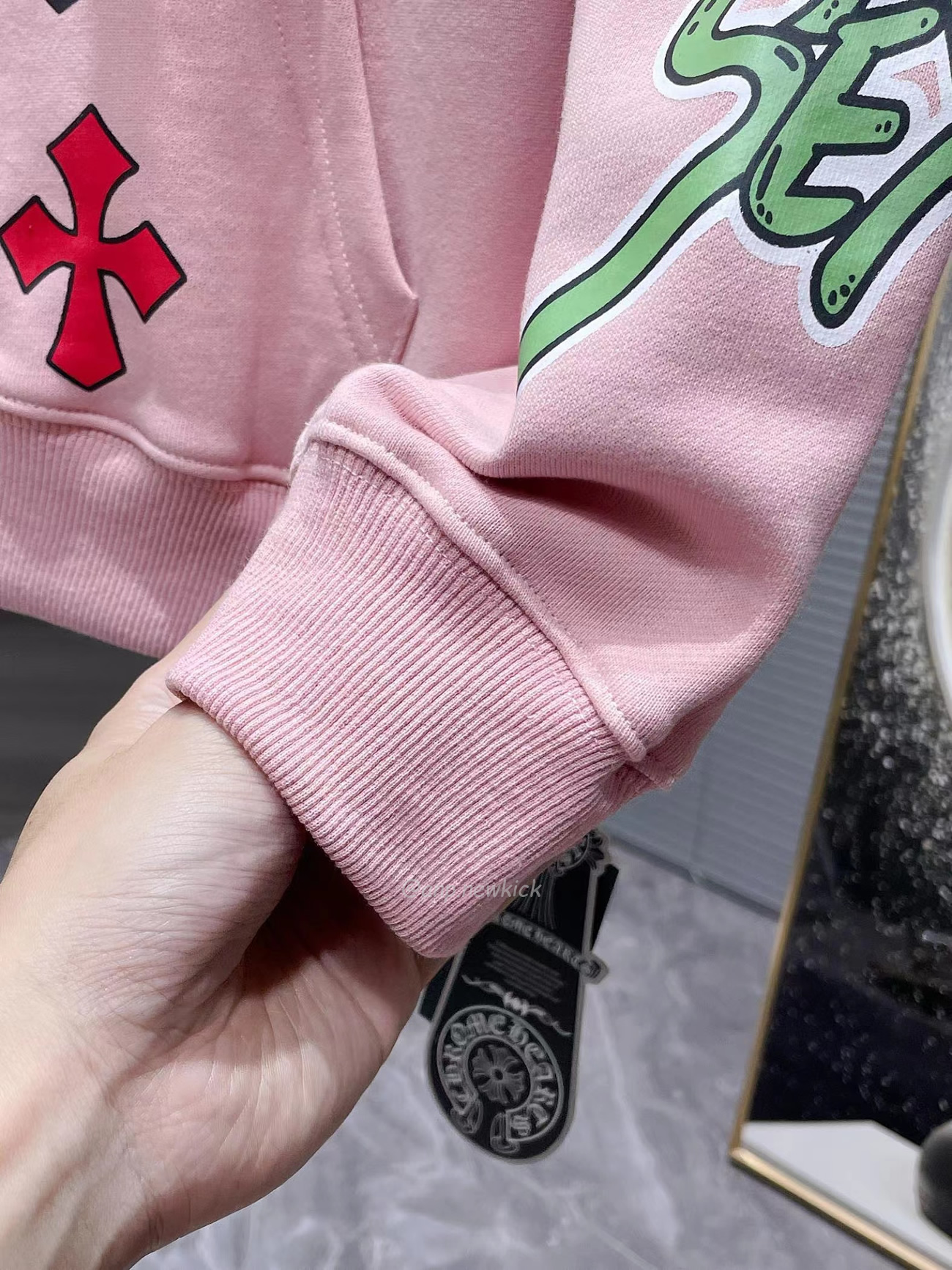 Chrome Hoodie Women Pullover Hip Hop Pink (9) - newkick.vip